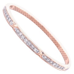 Green Enamel Diamond Bracelet in 14K Solid Gold (Certified)