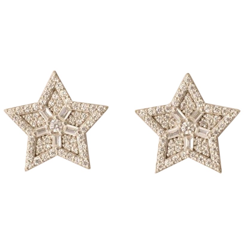 Boucles d'oreilles étoile en or massif 14K (certifié)