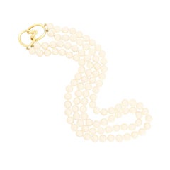 TIFFANY & CO. Estate 18k Pearl Necklace Double Strand