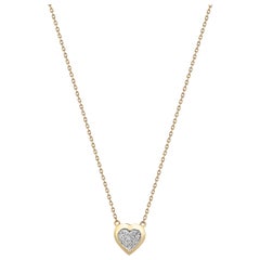 Série Love Collier à chaîne avec cœur en diamant