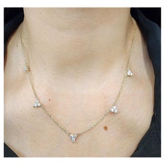 0,81 Karat Trio Diamant-Halskette