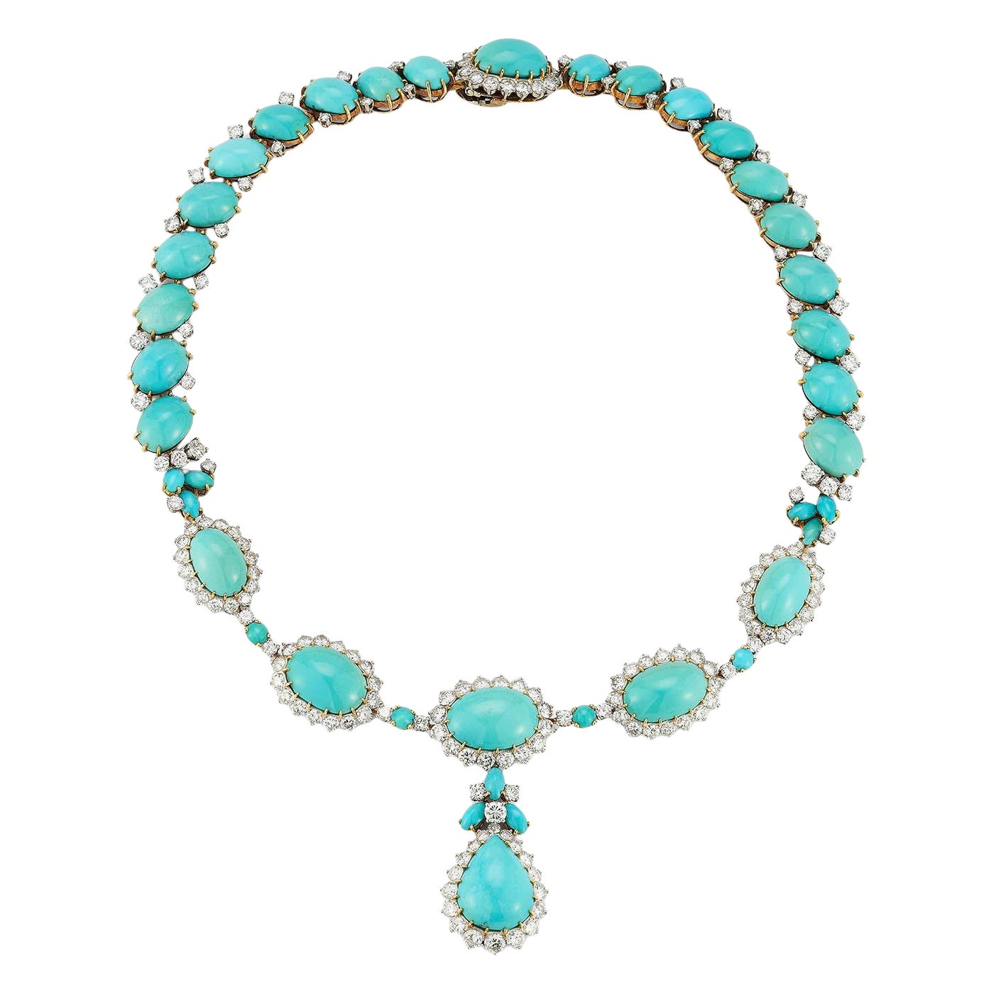 Collana Boucheron con turchese e diamanti