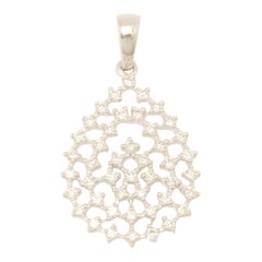 Collier de diamants en forme de goutte céleste en or massif 14k (certifié)