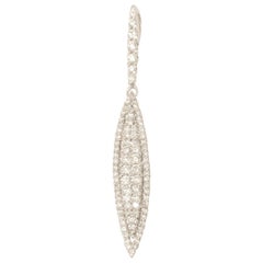 Collana con ciondolo Leaf Diamond Halo in oro massiccio 14K (certificato)