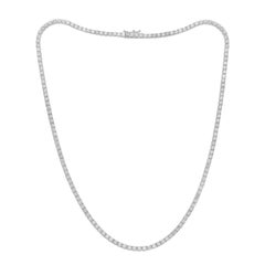 Diana M. Custom 9.05 Cts. Diamond Tennis Necklace 14K White Gold