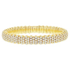 Bracelet jonc flexible en diamants extensibles de 5.30 carats