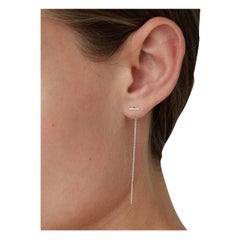 Bar Chain Thread Earrings 925 Silver Women Threader Earring Fashion Jewelry Gift