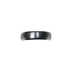Platinum chunky wide mens wedding ring brush finish