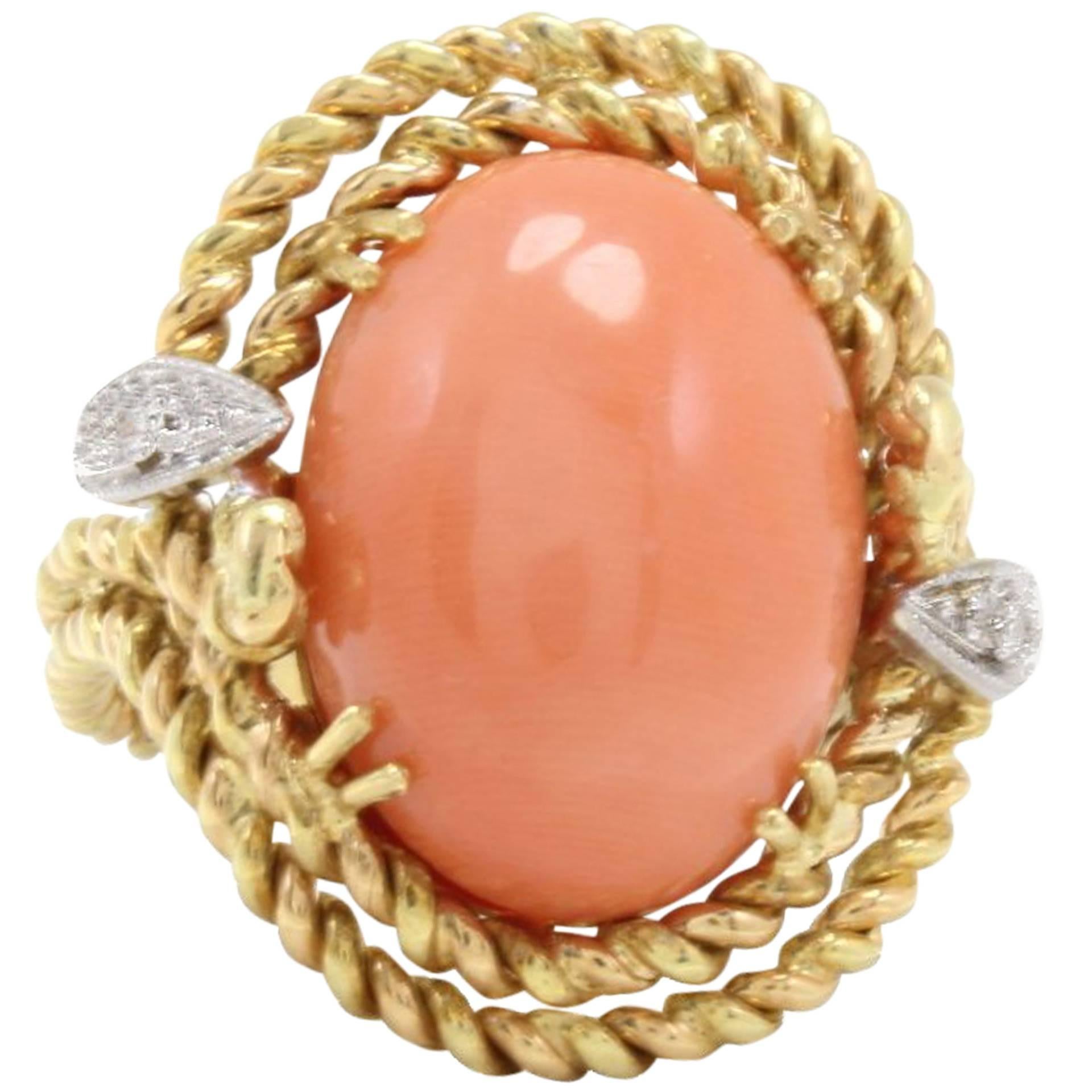 Luise Diamonds Coral Dome Ring