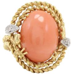 Luise Diamonds Coral Dome Ring 6
