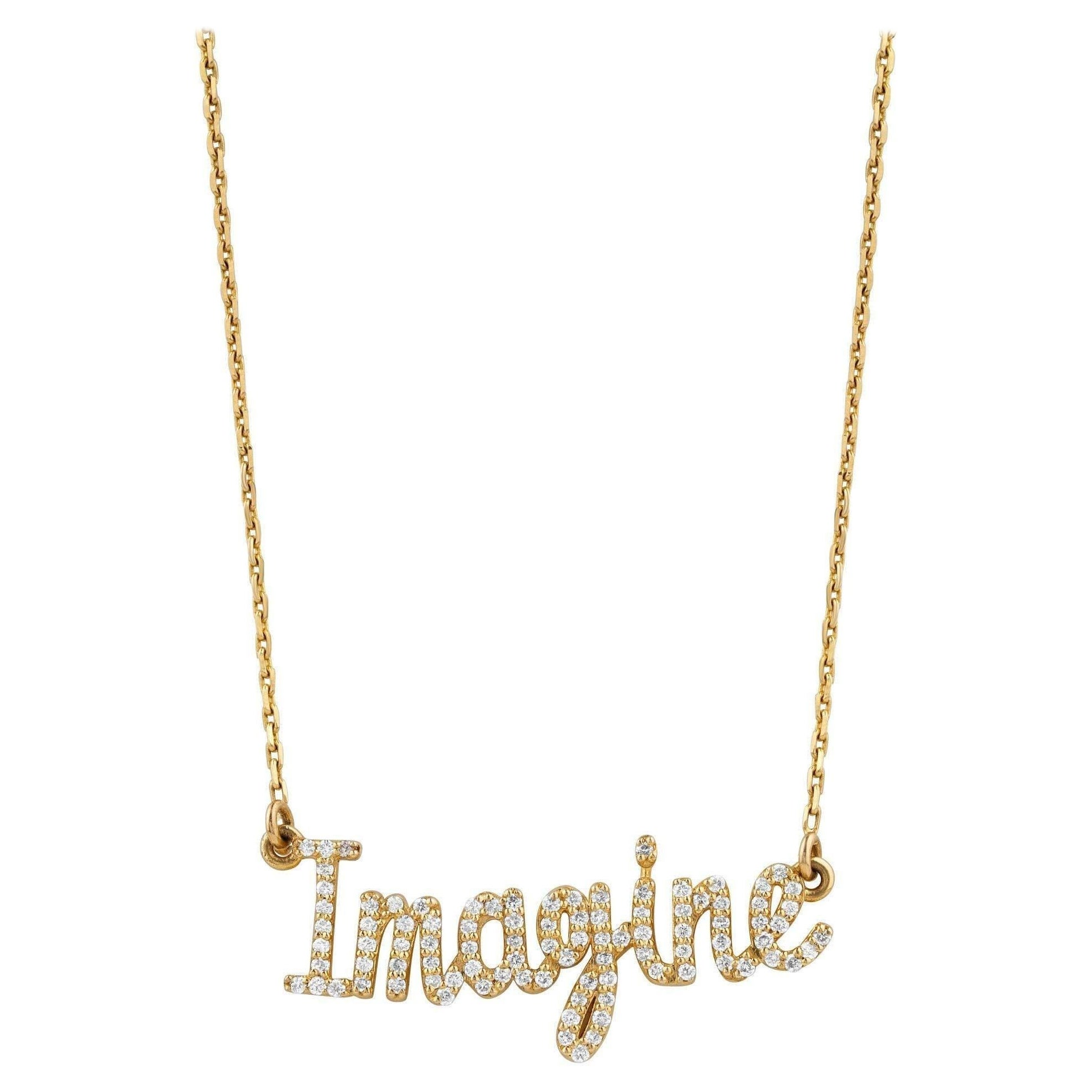 Collar de Diamantes Imagine en Oro Macizo de 14kt (Certificado)
