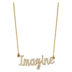 Collar de Diamantes Imagine en Oro Macizo de 14kt (Certificado)