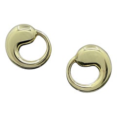 Tiffany & Co Elsa Peretti Eternal Circle Stud Earrings 18k Yellow Gold