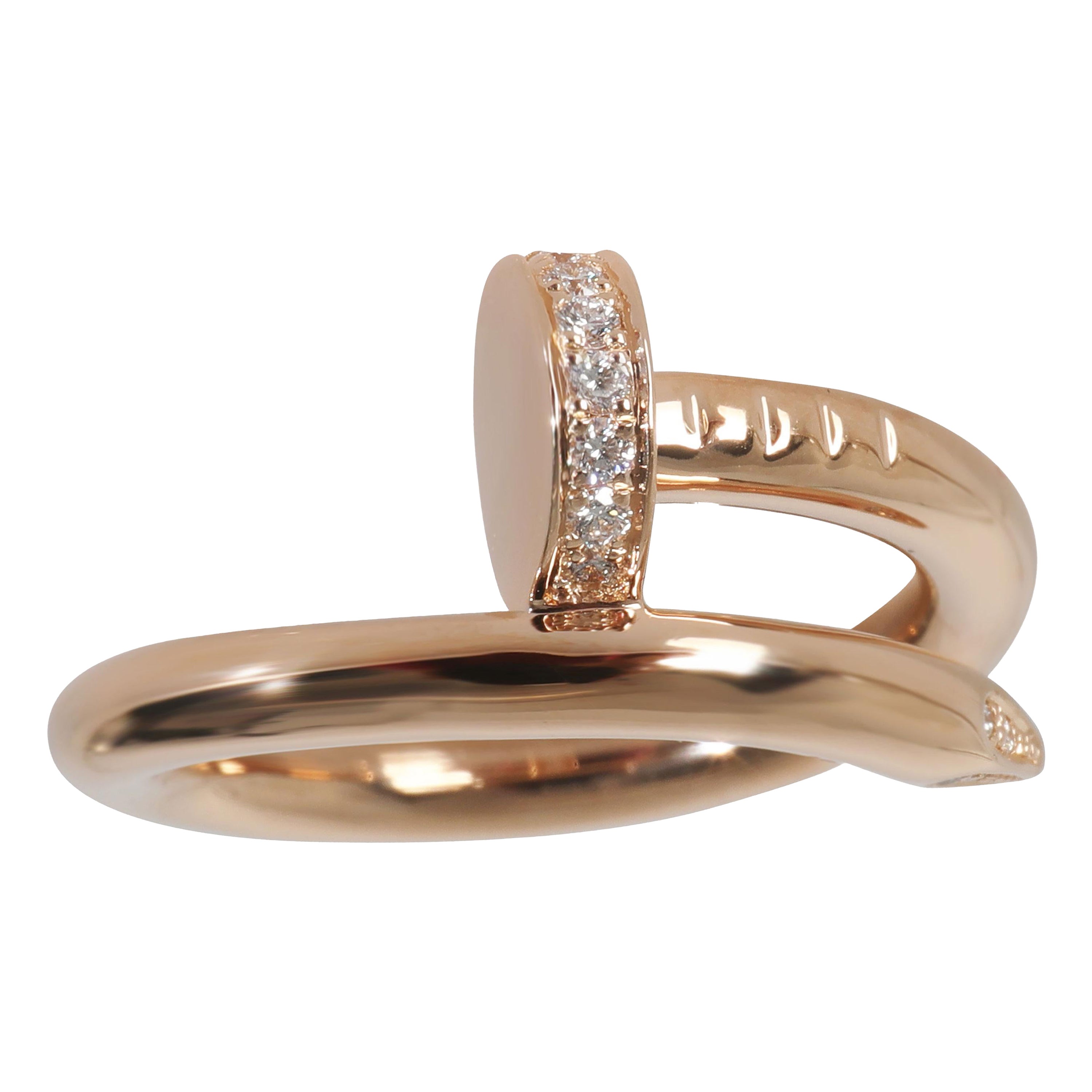 Anello Cartier Juste Un Clou, diamanti (oro rosa) in vendita