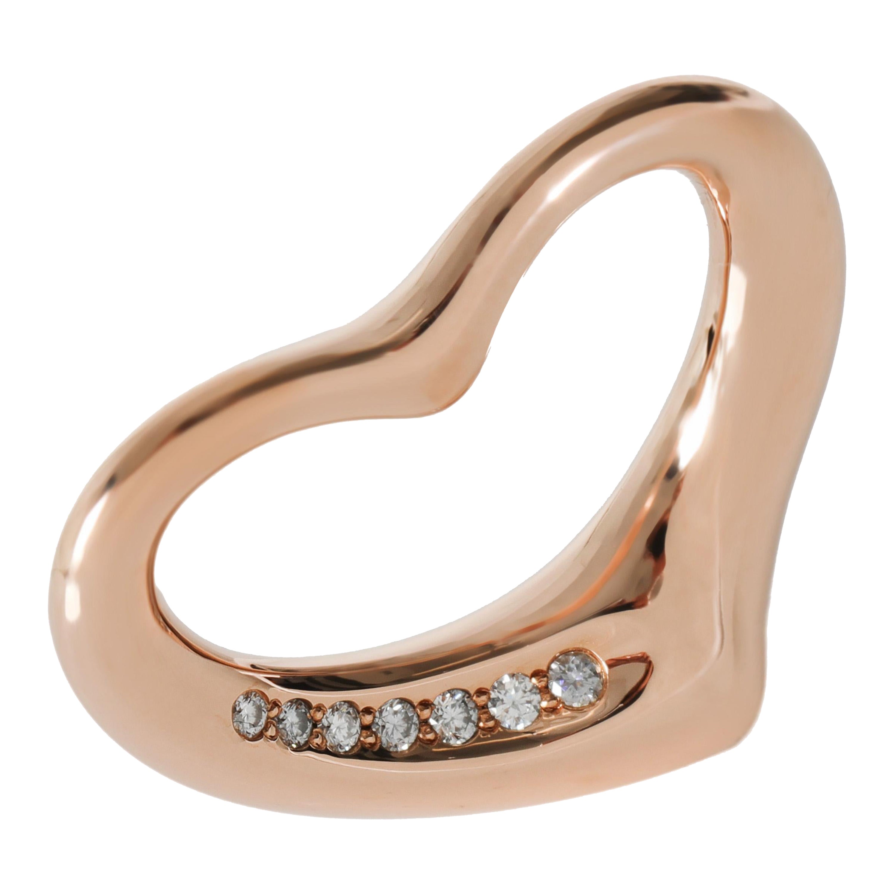 Tiffany & Co. Pendentif Elsa Peretti en or rose 18k 0,1 CTW en vente