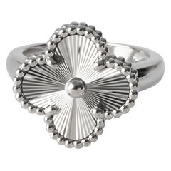 Van Cleef & Arpels White Gold  Vintage Alhambra Ring