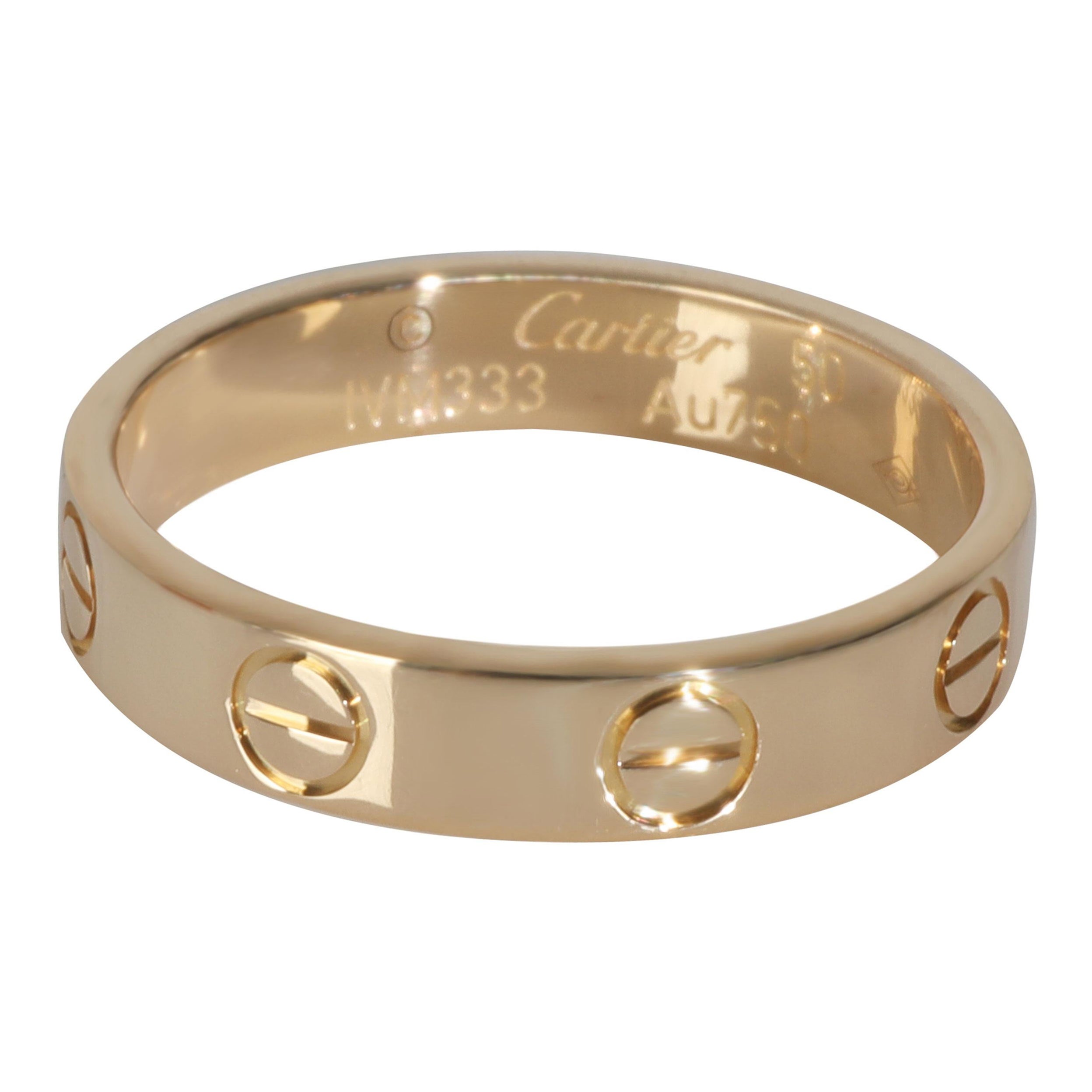 Cartier Yellow Gold Small Model Love Ring