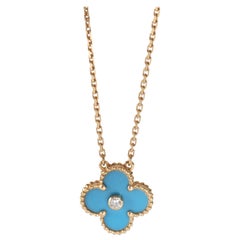 Van Cleef & Arpels Porcelain 2019 Limited Edition Vintage Alhambra Pendant
