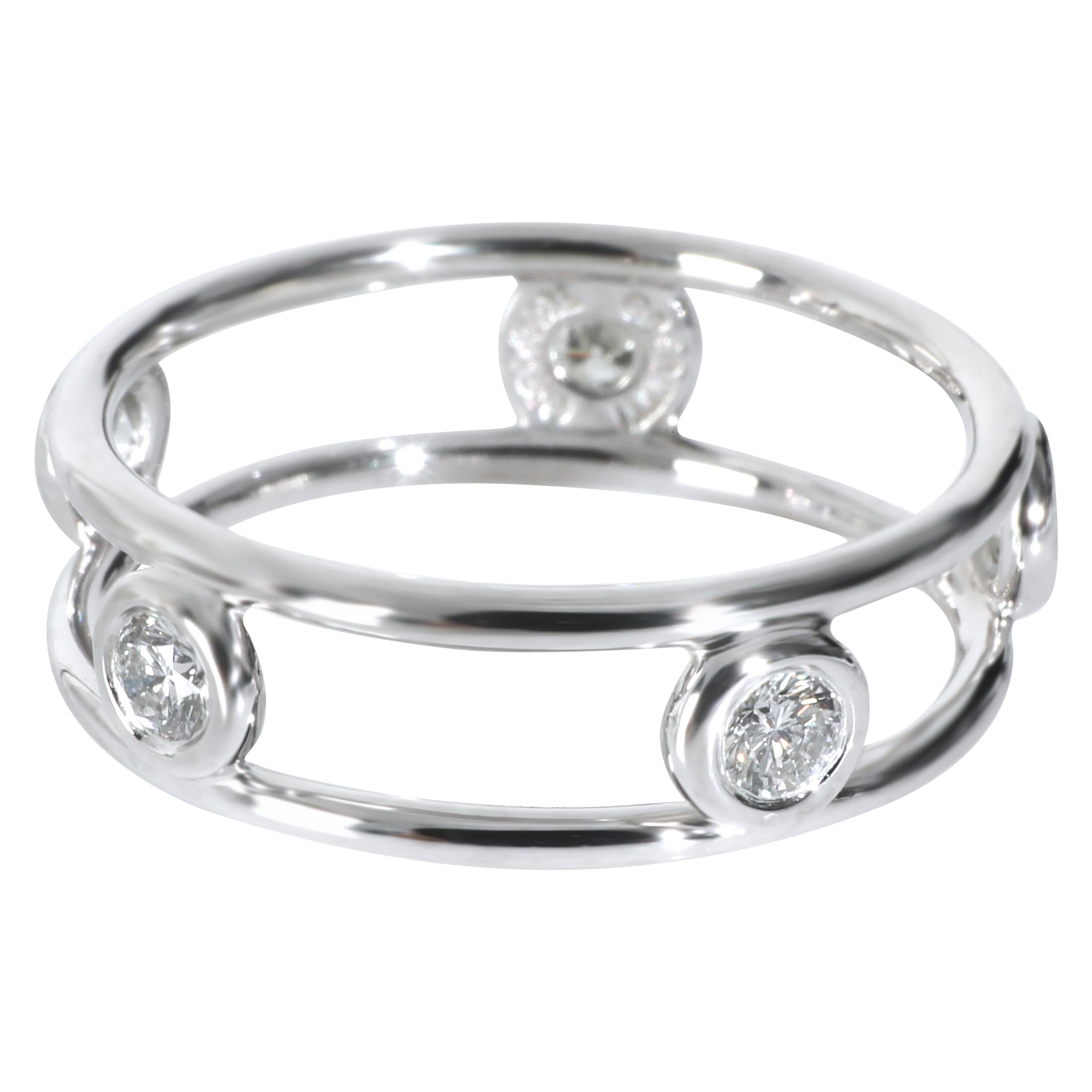 Tiffany & Co. Platinum Diamond Elsa Peretti Diamond By The Yard Ring For Sale