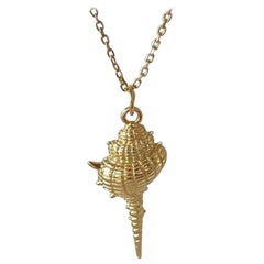 925 Sterling Silver Conch Pendant Minimalist Necklace For Women Christmas Gift.