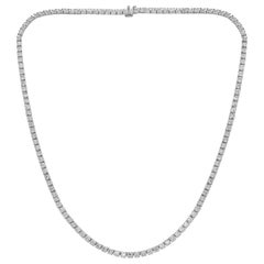 Diana M. Custom 14.00 Cts. Diamond Tennis Necklace 14K White Gold