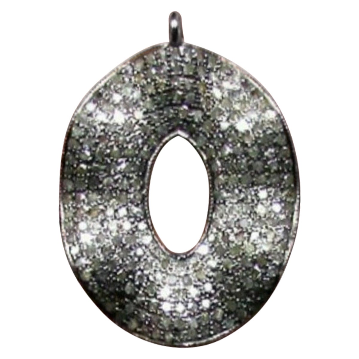 Pave Diamond Necklace 925 Silver Wavy Pendant Women Gift Diamond Necklace