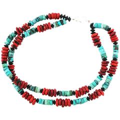 Turquoise and Coral Necklace 8