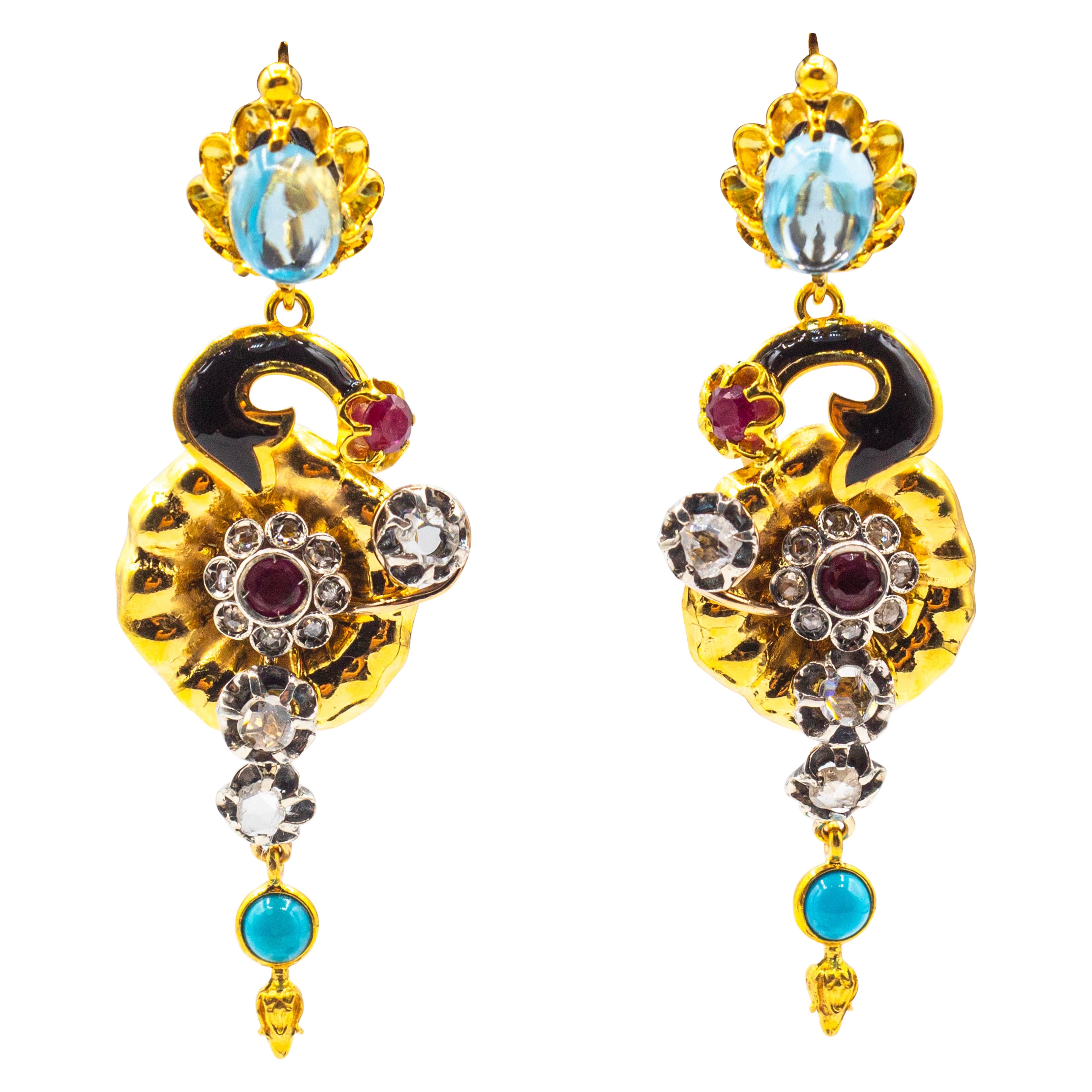 Blue Topaz Earrings