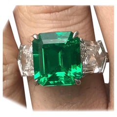 Emerald Three-Stone Rings