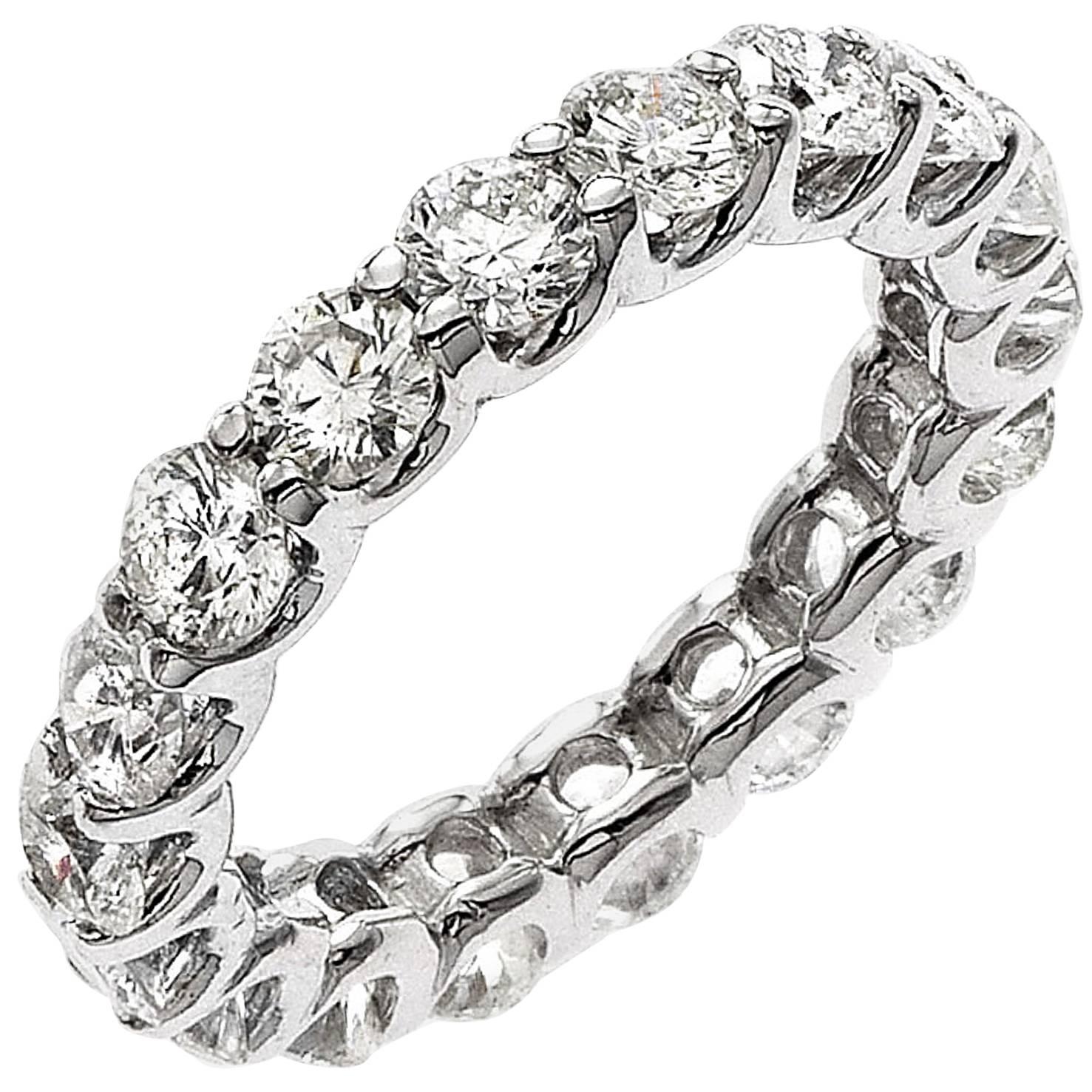 Emilio Jewelry .32 Carat Each Diamond U Prong Eternity Band