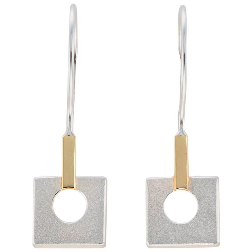  Janis Kerman Sterling Gold Silver Earrings