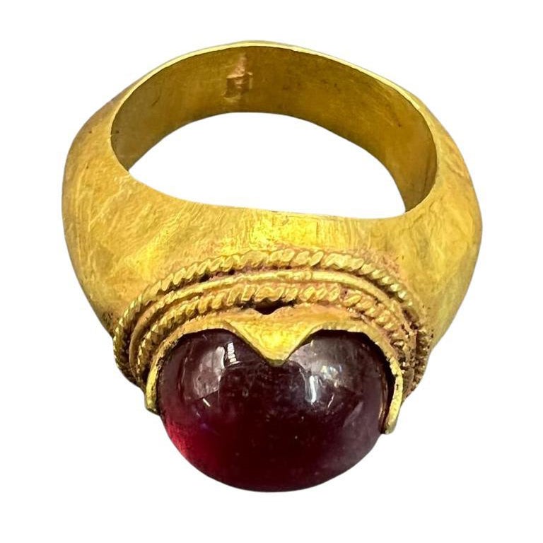Bochic “Orient Antic” Curated Antique Ring From Burma 18k Solid Gold & Ruby