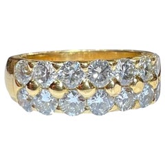 Media alianza de diamantes intemporal de oro amarillo de 18 quilates, 1,40 ct G/VS1 , circa 1990