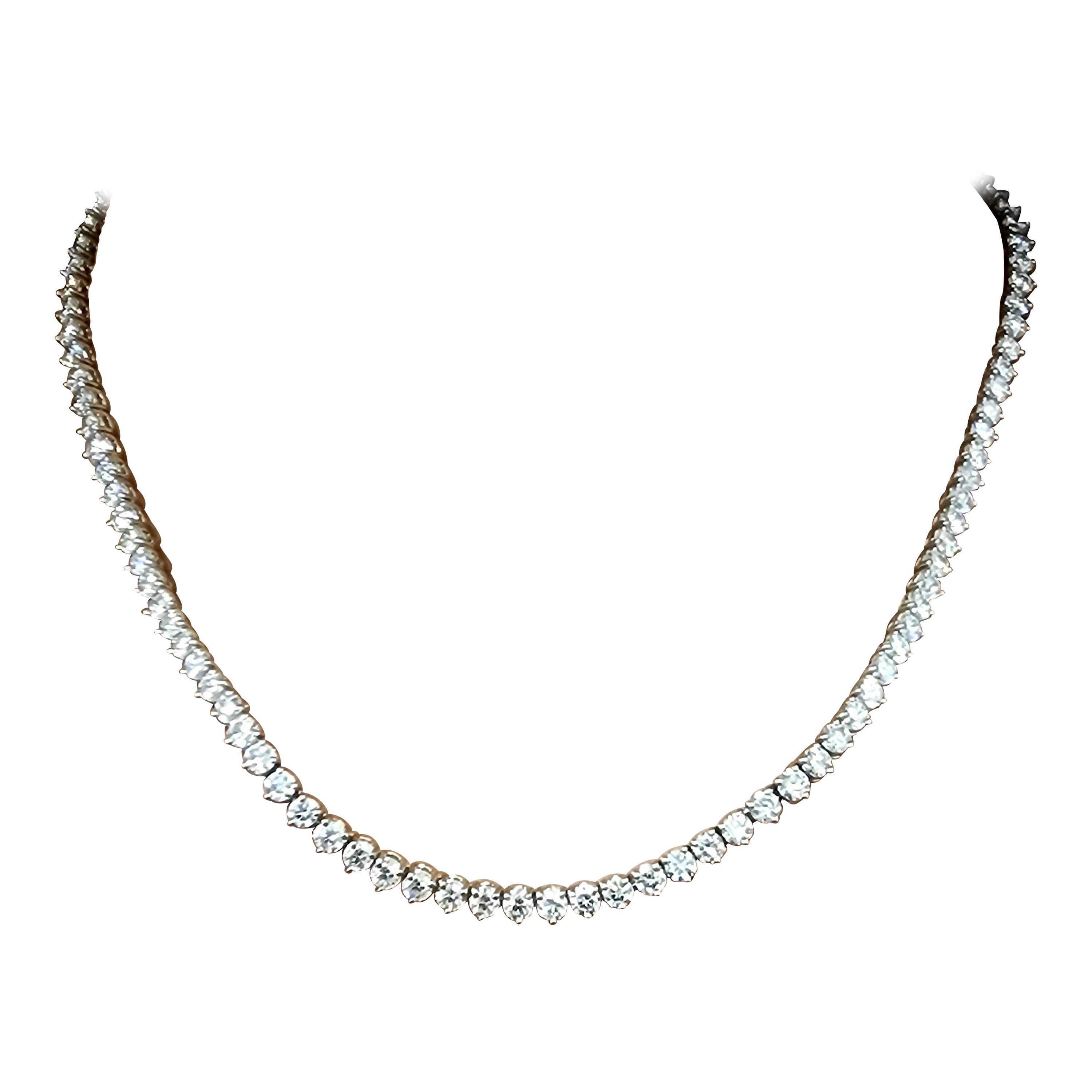 17.71 ct Diamond Tennis Necklace