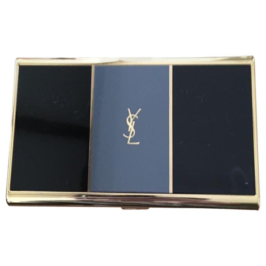 Vintage "YSL" Yves Saint Laurent Etui à Cigarettes Rétro Plaqué Or en vente