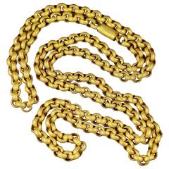 Antique Georgian Long Chain Original Chain and Clasp, circa 1780 2