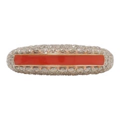 Farbiger Emaille-Diamantbandring aus massivem 14K Gold (zertifiziert)