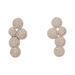 Cluster-Diamant-Ohrstecker aus 14k massivem Gold (zertifiziert)