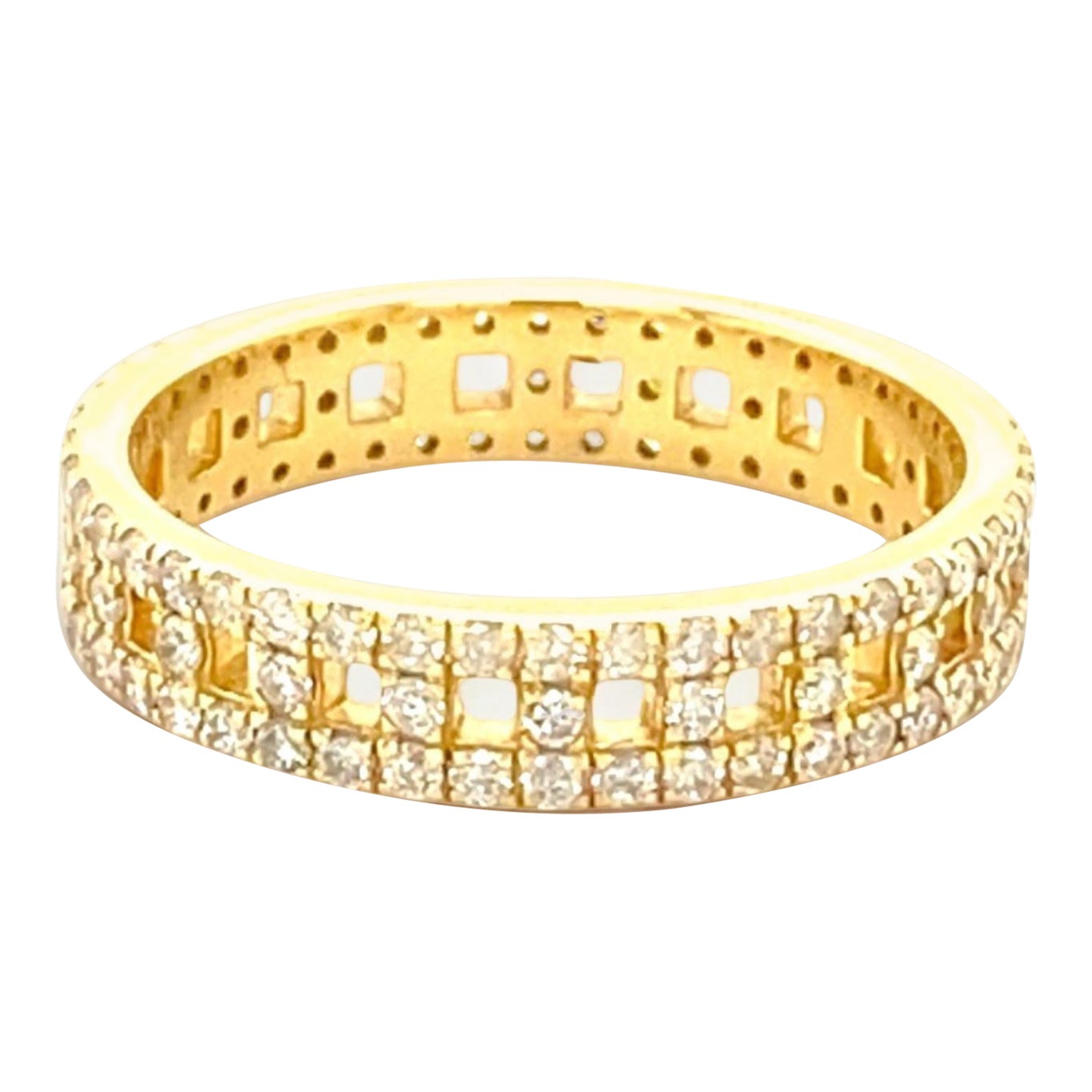 Bague d'éternité en or massif 14K (certifié)