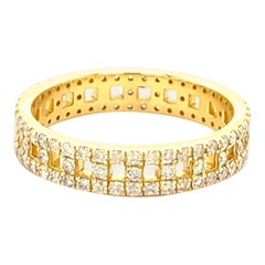 Eternity Band Diamantring aus 14K massivem Gold (zertifiziert)