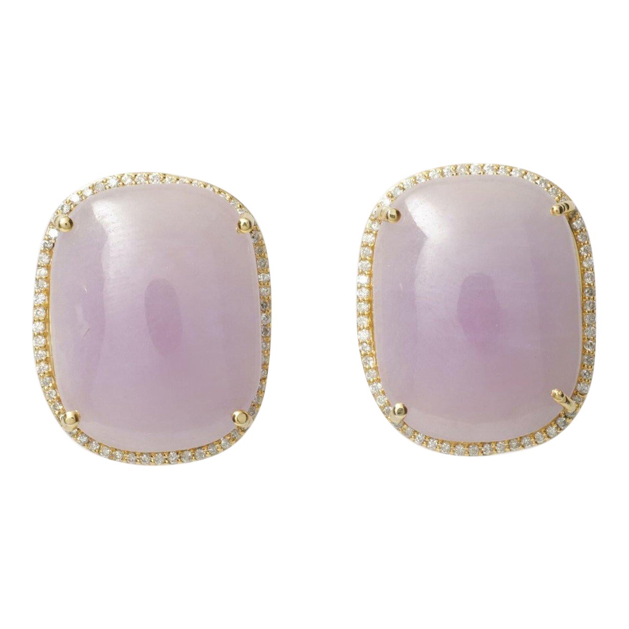 Orecchini a perno con diamante e zaffiri rosa in oro massiccio 14 carati (certificati)