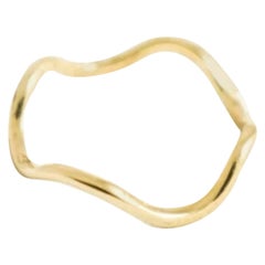 Anillo con banda lisa de oro macizo de 14 quilates Anillo delicado para nudillos Regalo minimalista