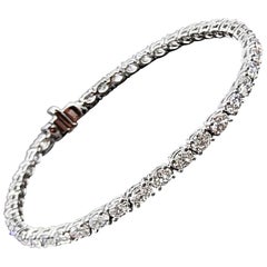4.13 ct Diamond Oval East-West Tennis Bracelet