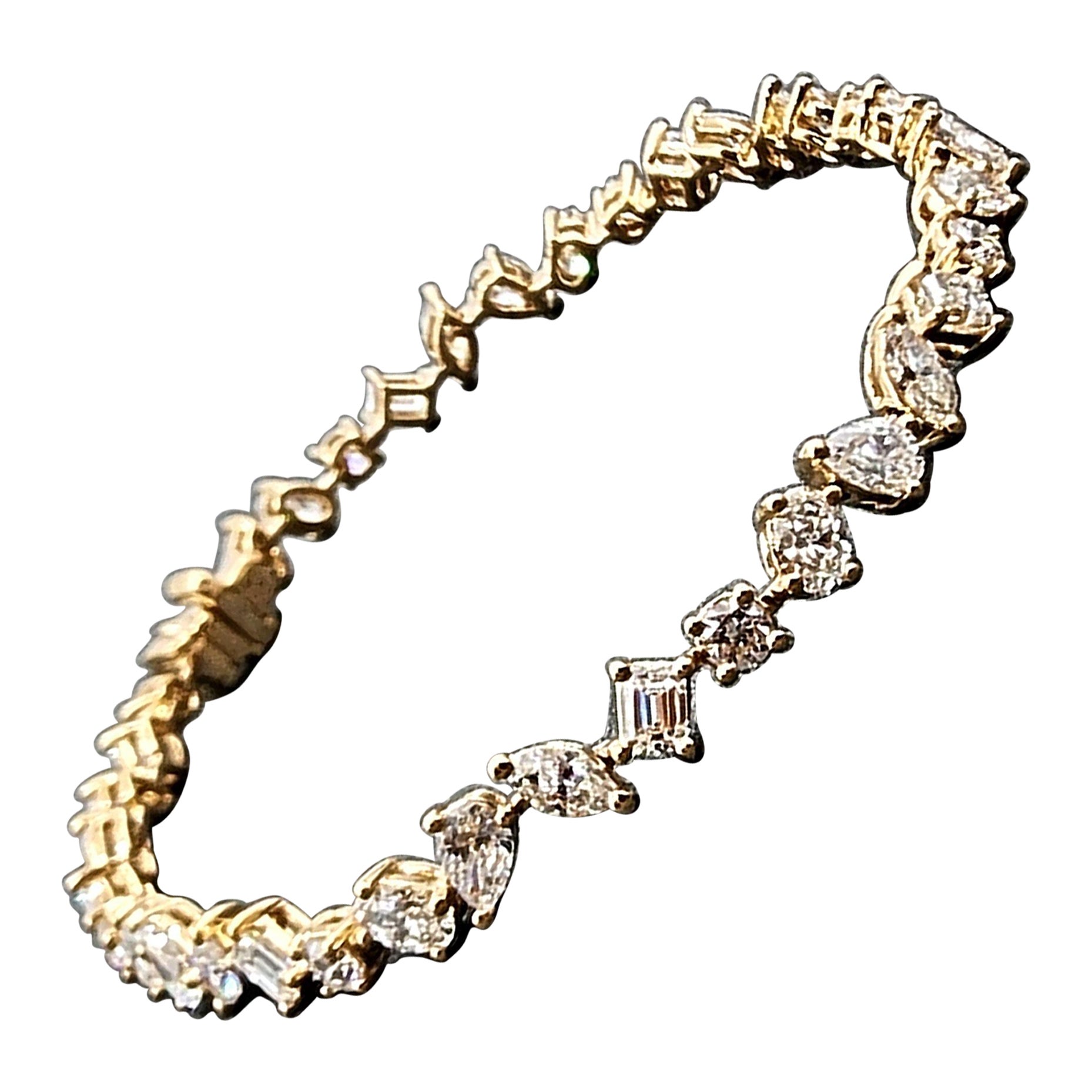 Pulsera Tenis Diamantes Forma Mixta 5.57 ct