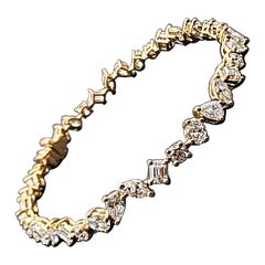 5.57 ct Mixed Shape Diamond Tennis Bracelet