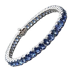 18.22 ct Natural Oval Sapphire Tennis Bracelet