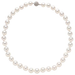 South Sea Pearl Necklace with Diamond Ball Clasp
