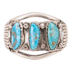 Navajo Dreistein-Türkis-Armband