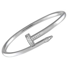 Cartier Juste Un Clou 18K Weißgold 1,05ct Diamant-Armband Größe 21
