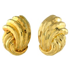 Boucles d'oreilles à pince en or jaune 18K de Henry Dunay
